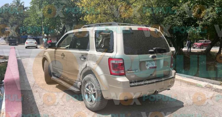 Conductora omite alto y provoca fuerte choque contra motociclista en El Mante