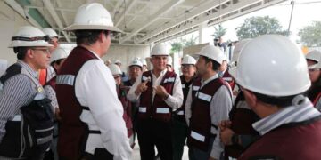 Constatan Américo Villarreal y Martí Batres obra del nuevo hospital del ISSSTE en Tampico