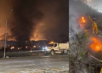 Continúan 3 incendios activos en Nuevo León; autoridades los siguen combatiendo