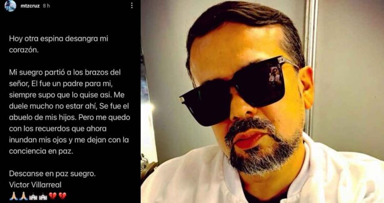 Cruz Martínez reacciona al fallecimiento del papá de Alicia Villarreal