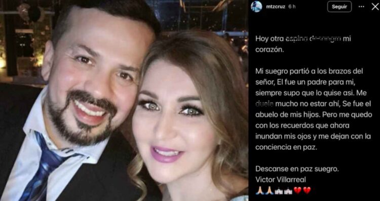 Cruz Martínez recuerda a su suegro tras su fallecimiento y le dedica un emotivo mensaje