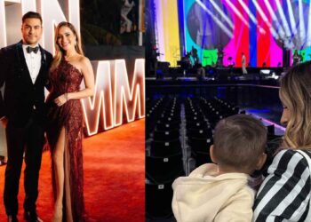 Cynthia Rodríguez reaparece con su hijo León durante la gira de Carlos Rivera