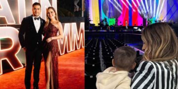 Cynthia Rodríguez reaparece con su hijo León durante la gira de Carlos Rivera