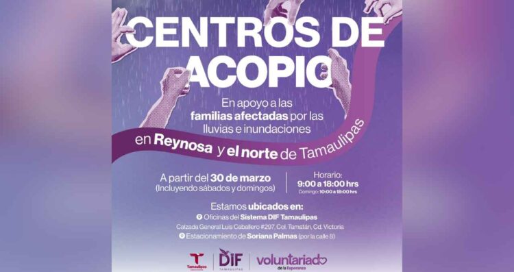 DIF Tamaulipas acopio Reynosa