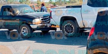 Dos accidentes por alcance generan caos vehicular en Cd. Victoria, Tamaulipas