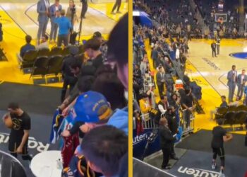 Así fue el tiro imposible de Stephen Curry en la NBA