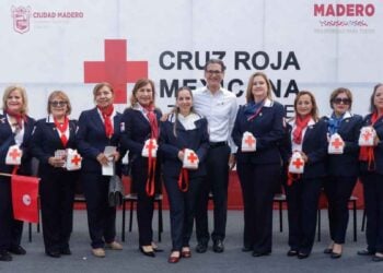 Erasmo y Dunia reconocen labor humanitaria de la Cruz Roja en Ciudad Madero