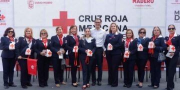Erasmo y Dunia reconocen labor humanitaria de la Cruz Roja en Ciudad Madero
