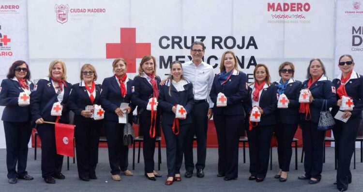 Erasmo y Dunia reconocen labor humanitaria de la Cruz Roja en Ciudad Madero