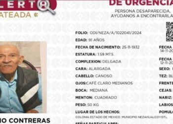 Familia busca a Don Catarino, adulto mayor desaparecido en Nezahualcóyotl desde noviembre de 2024