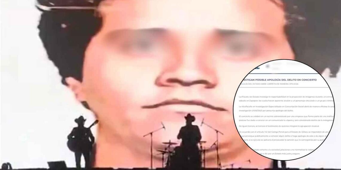 Fiscalía de Jalisco abre carpeta de investigación tras la proyección de imágenes de 'El Mencho' durante concierto en Zapopan