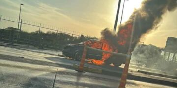 camioneta incendio puente viejo