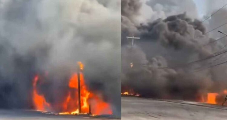 Incendio carretera García