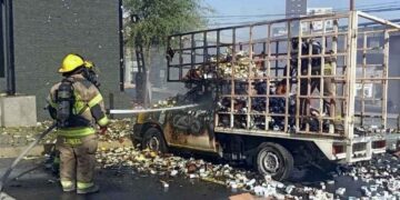 camioneta medicamentos incendió Monterrey