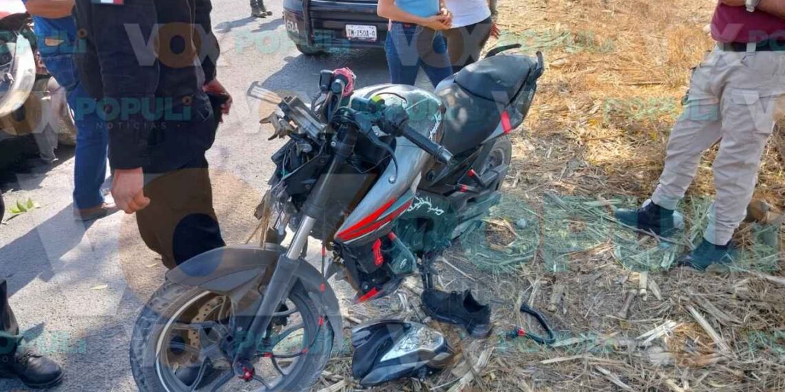 Joven motociclista resulta herido tras choque en carretera Mante-Valles