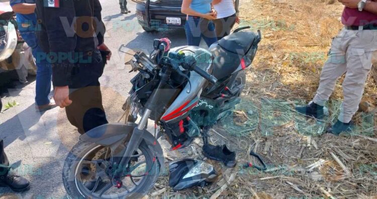 Joven motociclista resulta herido tras choque en carretera Mante-Valles