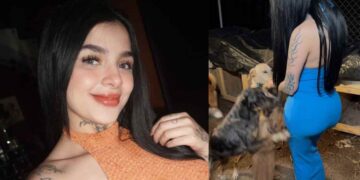 Karely Ruiz apoya con croquetas y cariño la construcción de un refugio animal