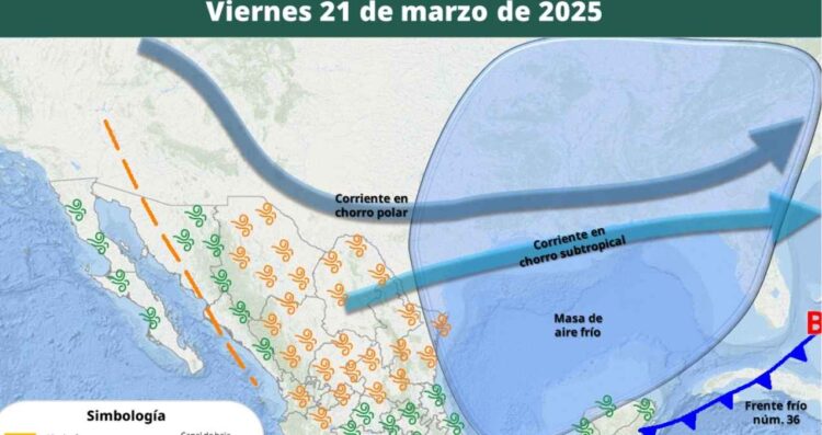 Lluvia, frío y calor clima del viernes 21 de marzo en México