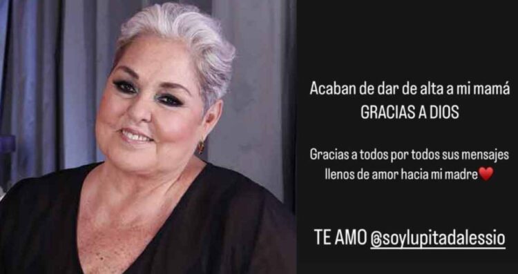 Lupita D'Alessio sale del hospital y continuará su recuperación en casa