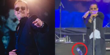Marc Anthony recibe botellazo en pleno concierto