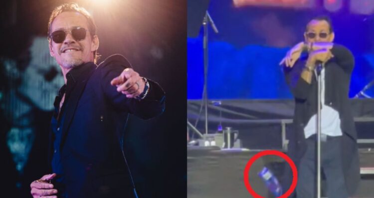 Marc Anthony recibe botellazo en pleno concierto