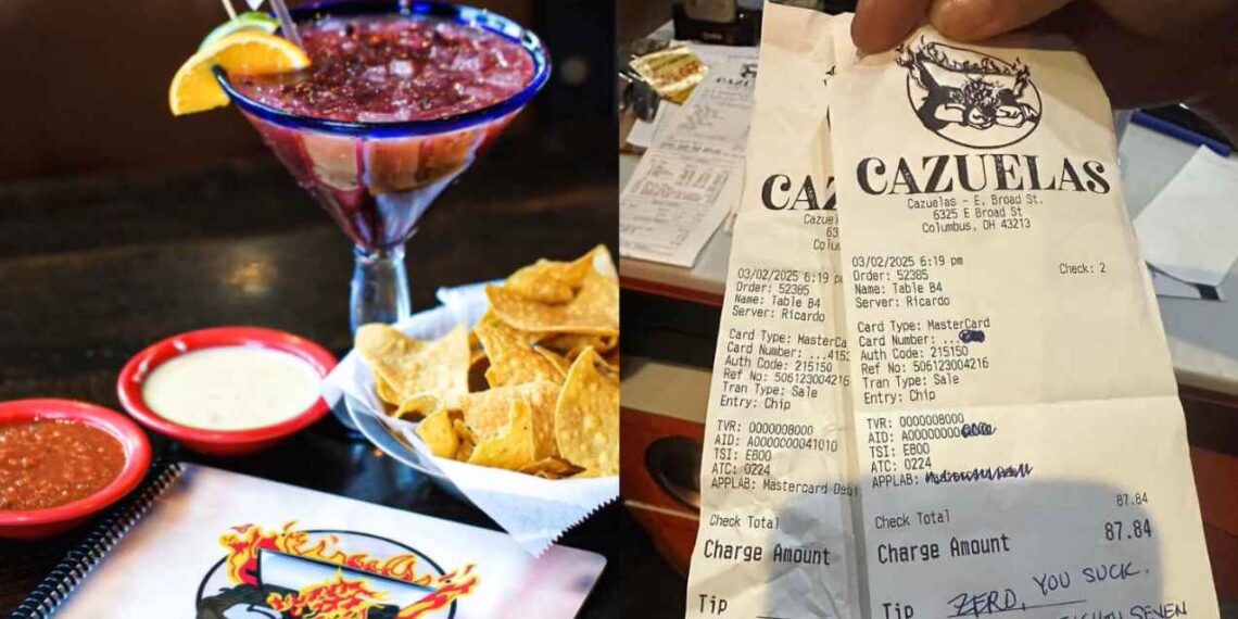 Deja mensaje de odio en lugar de propina a mesero latino en Ohio