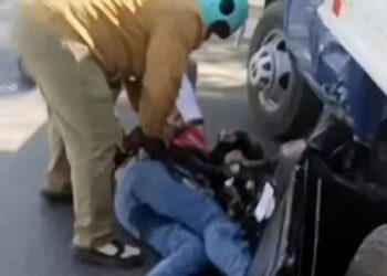 Motociclista lesionado García
