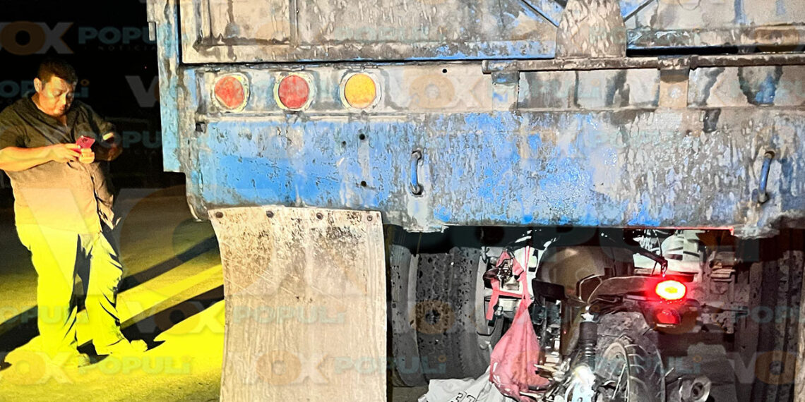 Muere motociclista al chocar con caja de tráiler en Ciudad Mante, Tamaulipas