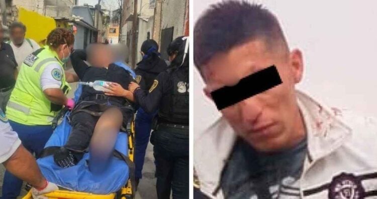 Mujer policía enfrenta asaltantes