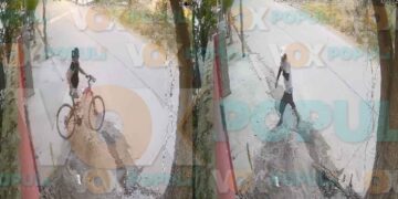 Pareja de ladrones es captada robando una casa a plena luz del día en Ciudad Victoria