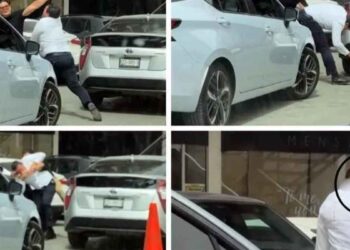 Pelea estacionamiento San Pedro