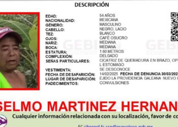 Buscan a Anselmo Martínez Hernández, quien desapareció en Galeana, Nuevo León