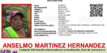 Buscan a Anselmo Martínez Hernández, quien desapareció en Galeana, Nuevo León