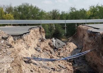 Se desgaja tramo del bordo del río Bravo en Reynosa, Tamaulipas, tras fuertes lluvias