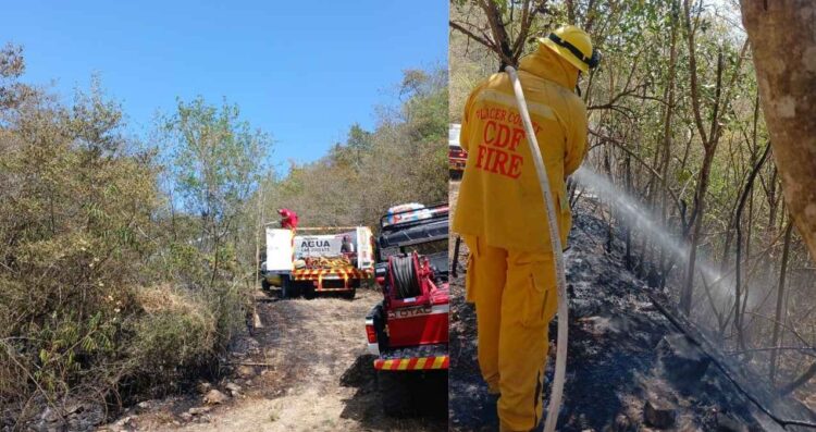 Se registra un incendio en el Cerro del Vipac en Santiago, Nuevo León