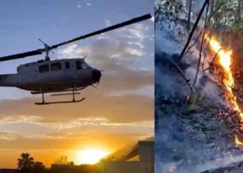 Se registra un incendio en la Sierra de Santiago, Nuevo León