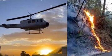 Se registra un incendio en la Sierra de Santiago, Nuevo León