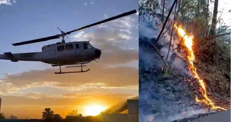 Se registra un incendio en la Sierra de Santiago, Nuevo León