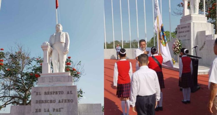 Tampico Conmemora el 219 Aniversario del Natalicio de Benito Juárez