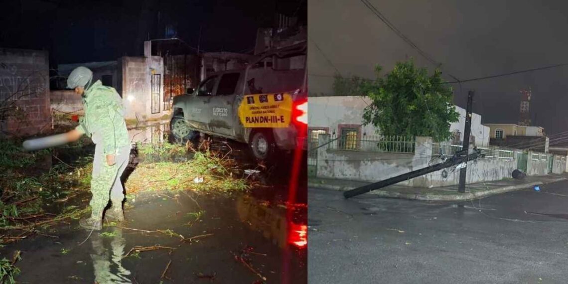 Tormenta atípica causa daños e inundaciones en Miguel Alemán, Tamaulipas