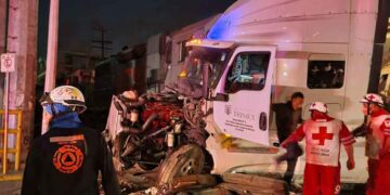 Tren embiste tráiler Monterrey