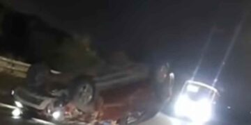 Vehículo se vuelca en Reynosa, Tamaulipas; no hay personas lesionadas