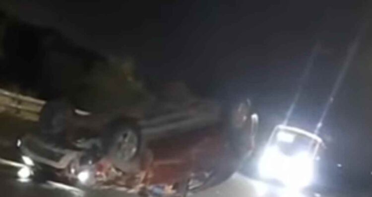 Vehículo se vuelca en Reynosa, Tamaulipas; no hay personas lesionadas