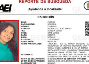 ayuda localizar Evelyn Monterrey