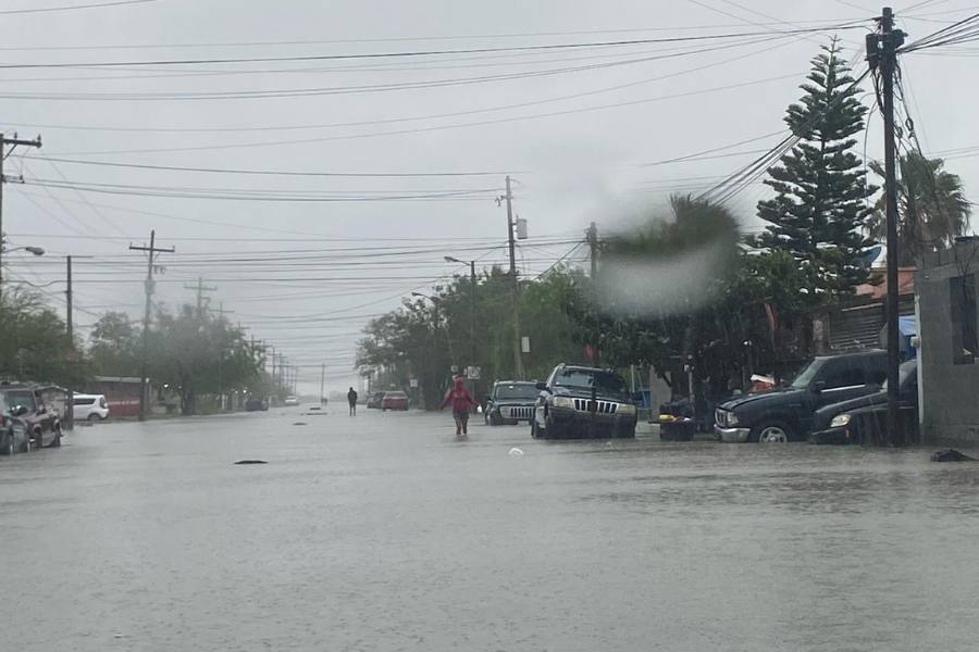 calles inundadas en Matamoros