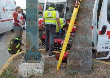 choque con ambulancia en Ciudad Victoria