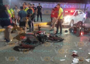 choque de motocicletas en Ciudad Madero