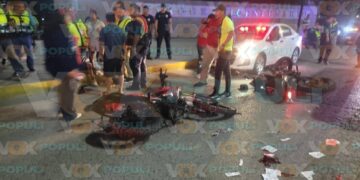 choque de motocicletas en Ciudad Madero