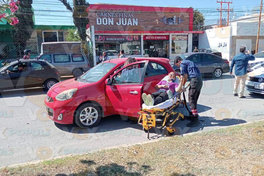 choque en cadena en Ciudad Victoria