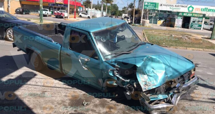 choque en cadena en Ciudad Victoria